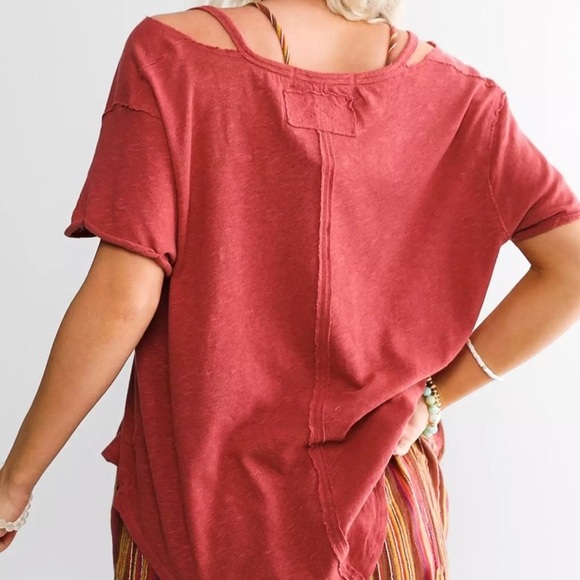 Free People We the Free Over U top in red NWT size M - Picture 2 of 8